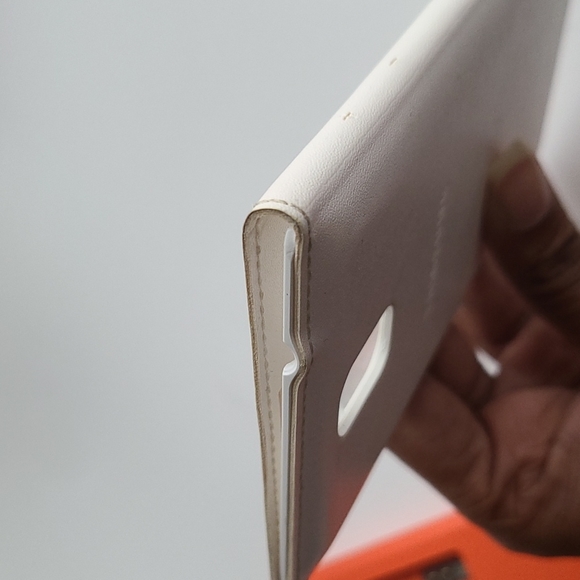 Samsung Galaxy Note 3 OEM S View Flip Cover Case Bundle Orange and White - Picture 6 of 6